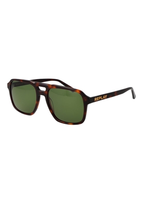 Replay Brown Plastic Sunglasses