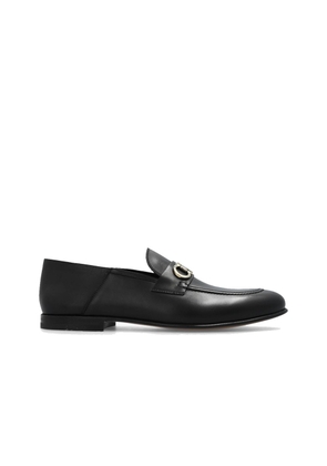 Salvatore Ferragamo Black Calfskin Slip-On Loafers - EU44/US11