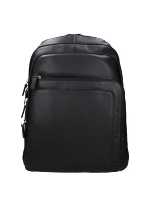 Piquadro Black Leather Backpack