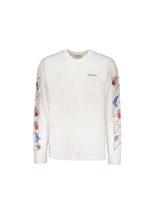 Off-White White Cotton Long Sleeve T-Shirt - L
