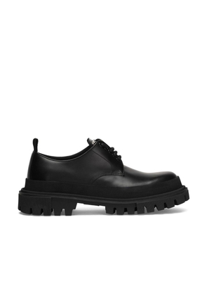 Dolce & Gabbana Black Calfskin Oxfords And Derbies - EU40.5/US7.5
