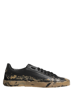 Dolce & Gabbana Black Portofino Mud Effect Low Top Sneakers Shoes - EU44/US11