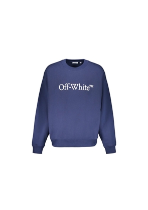 Off-White Blue Cotton Sweatshirt - L