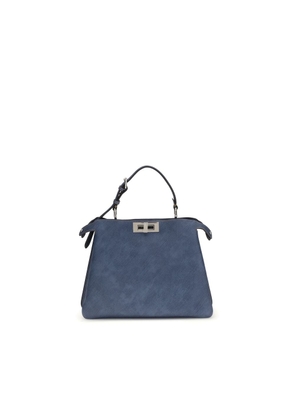 Fendi Blue Calf Leather Bos Taurus Shoulder Bag