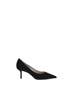 Jimmy Choo Black Goatskin Mid Heel Pumps - EU37.5/US7.5
