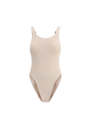 Hunza G Beige Polyamide One-Piece Swimsuit - One Size