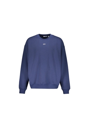 Off-White Blue Cotton Sweatshirt - L