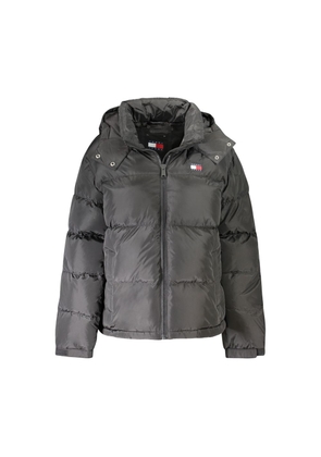 Tommy Hilfiger 'Black Polyester Women Jacket with Removable Hood' - M