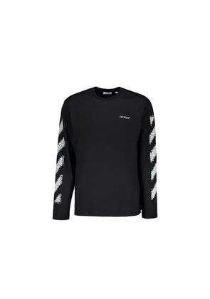 Off-White Black Cotton Sweatshirt - L