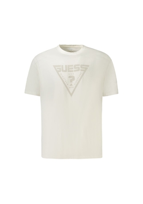 Guess Jeans White Cotton Men T-Shirt - S