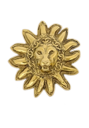 CHANEL Pre-Owned 1990-2000s CC lion brooch - Gold