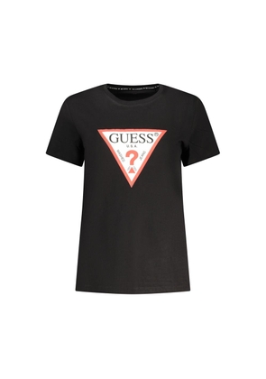 Guess Jeans Black Cotton Women's T-Shirt - S