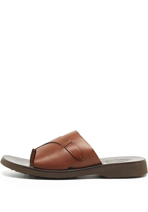 Tod's Vintage slip-on leather sandals - Brown