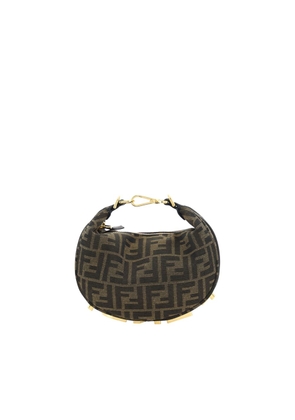 Fendi Brown Fabric Shoulder Bag