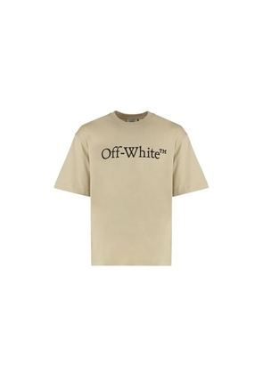 Off-White Beige Cotton T-Shirt - L