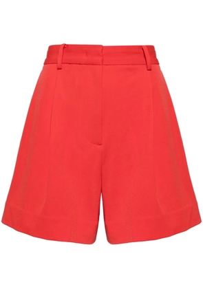 STAUD Heather pleat-detail shorts - Red