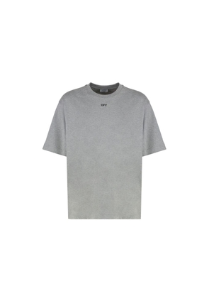 Off-White Gray Cotton T-Shirt - XS