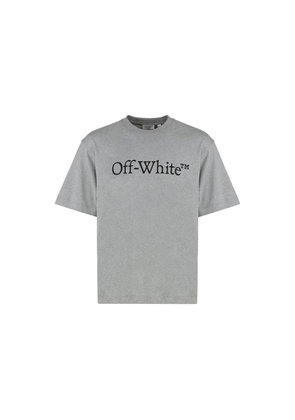 Off-White Gray Cotton T-Shirt - M