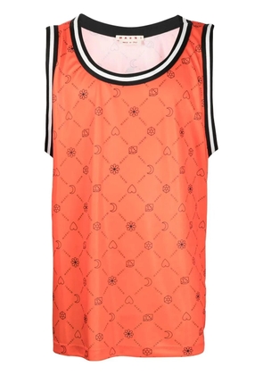 Marni graphic-print vest top - Orange