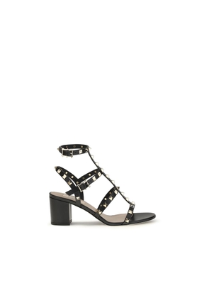 Valentino Garavani Black Calf Leather Bos Taurus Platform Sandals - EU36/US6