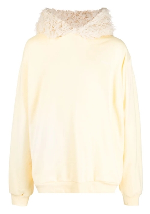 Marni faux-fur cotton hoodie - Yellow