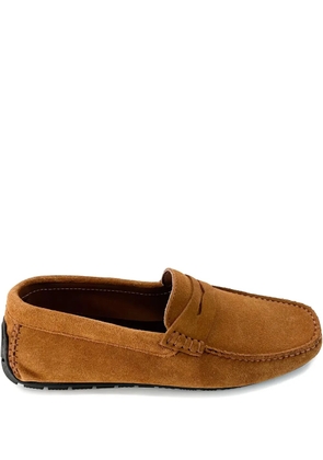 Bruno Magli suede penny loafers - Brown