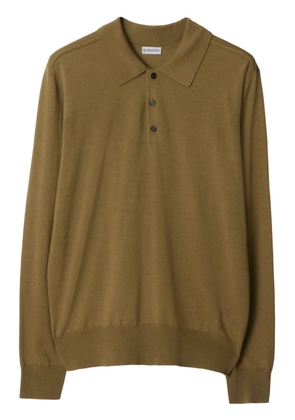 Burberry long-sleeve wool polo shirt - Green