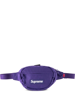 Supreme logo-patch waist bag - Purple