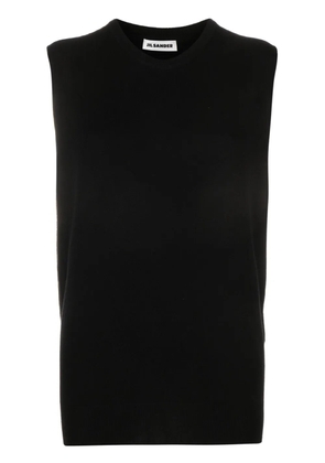 Jil Sander sleeveless cashmere top - Black