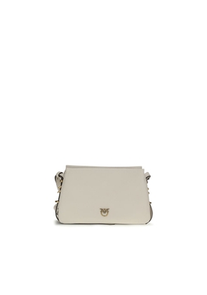 PINKO White Calf Leather Bos Taurus Shoulder Bag