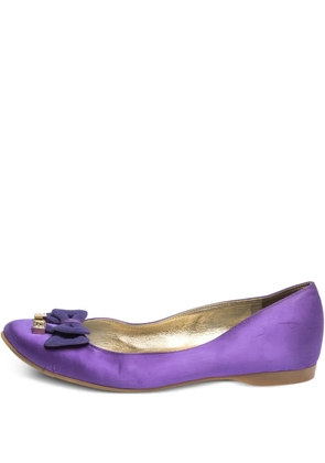 Fendi Pre-Owned satin ballet flats - Purple
