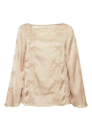 Zadig&Voltaire pre-owned embroidered bell-sleeve blouse - Neutrals