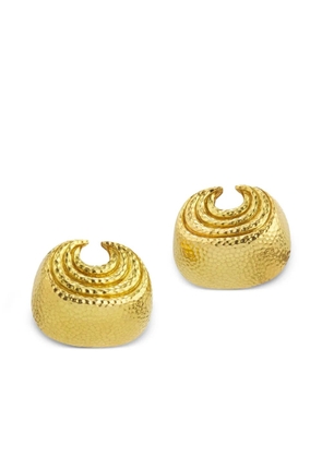 David Webb 18kt yellow gold Concentric Crescent earrings