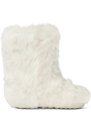 Versace Medusa fur boots - White