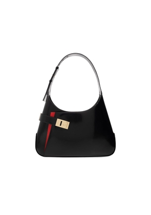 Salvatore Ferragamo Black Calfskin Shoulder Bag