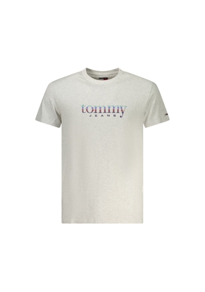 Tommy Hilfiger Grigio Cotton Men T-Shirt - S