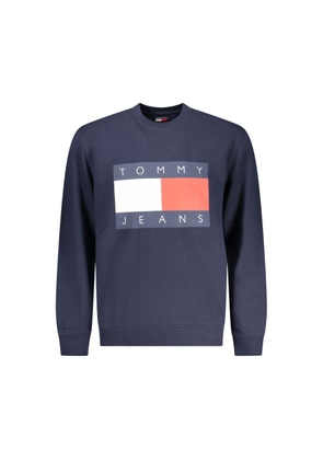 Tommy Hilfiger Blue Cotton Men Sweatshirt - S