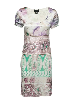 Roberto Cavalli Vintage pre-owned mix-print midi dress - White