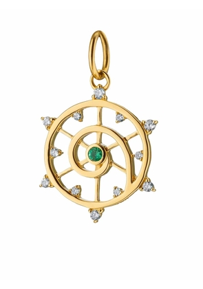 MONICA RICH KOSANN 18K yellow gold Venus diamond and emerald charm