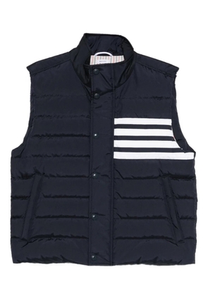 Thom Browne four-bar downfill gilet - Blue