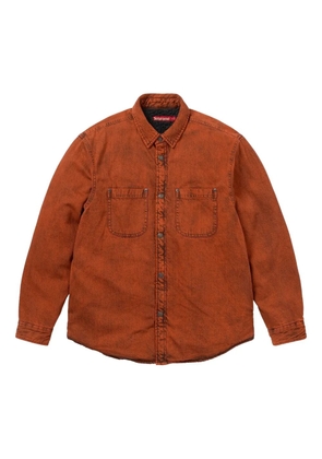 Supreme Shearling Lined denim shirt - Orange