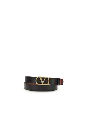Valentino Garavani Black Calf Leather Bos Taurus Regular Belt - 90 cm / 36 Inches