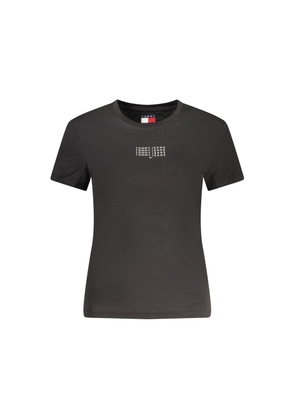 Tommy Hilfiger Black Cotton Women T-Shirt - XS