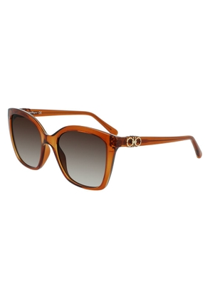 Ferragamo Brown Injected Sunglasses