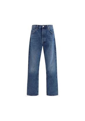 Agolde Blue Cotton Relaxed Fit Jeans - W28