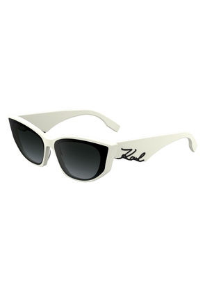 Karl Lagerfeld White Acetate Sunglasses