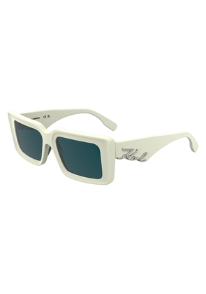 Karl Lagerfeld White Acetate Sunglasses