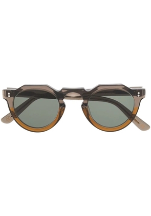 Lesca tinted round-frame sunglasses - Brown