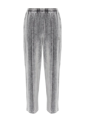 Alexander Wang velvet wide-leg sweatpants - Grey