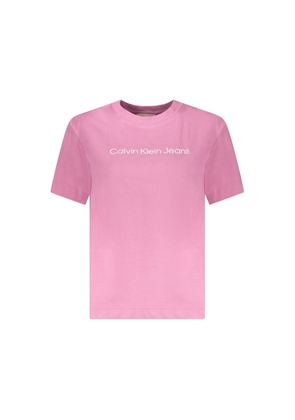 Calvin Klein Rosa Cotton Women T-Shirt - XS